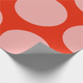 Retro-rosa Punktmuster-Papier Geschenkpapier (Ecke)