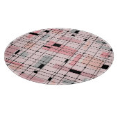 Retro-rosa Raster und Sternexplosion-Schneidebrett Schneidebrett (Ecke)
