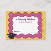 Retro Rosa Ratschläge & Wünsche Abschluss Begleitkarte (Vorderseite)