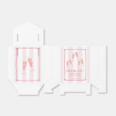 Retro Rosa Red Border Brunch & Bubbly Babydusche Geschenkschachtel (Ungefaltet)