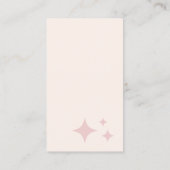 Retro Rosa Reinigung Dienstmädchen anrufen Telefonnummerkarte (Rückseite)