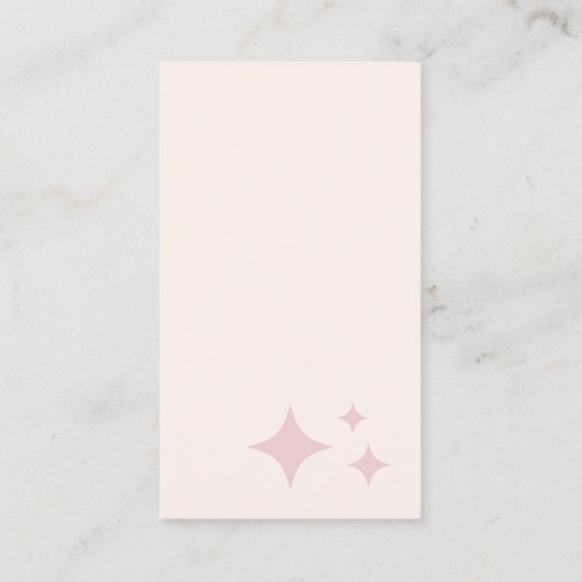 Retro Rosa Reinigung Dienstmädchen anrufen Telefonnummerkarte (Rückseite)