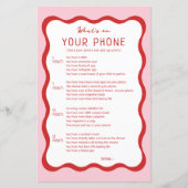 Retro Rosa Rot Was auf deinem Handyspiel ist (Vorderseite)