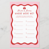 Retro Rosa Rot, wo wir Bachelorette-Spiel waren (Vorderseite)