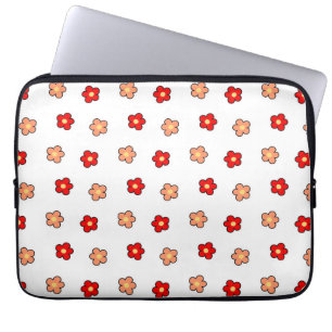 Retro Rosa Rote Flora Chic & Trendy Spring Summer Laptopschutzhülle