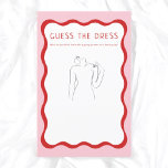 Retro Rosa roter Ratschlag, das Kleid Bridal Spiel<br><div class="desc">Retro Rosa Red Guess The Dress Bridal Spielkarten</div>