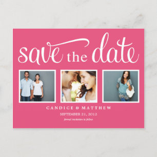 RETRO ROSA   SAVE THE DATE ANKÜNDIGUNG