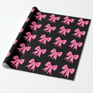 Retro-Rosa-Schleifen-Geschenkpapier Geschenkpapier