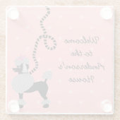 Retro rosa schwarze Gewohnheit 50er des Glasuntersetzer (Rückseite)