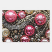 Retro Rosa & Silber Ornament Geschenkpapier Set (Vorderseite 2)