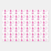 Retro Rosa Skulptur Cat Art Deco Thema Geschenkpapier Set (Vorderseite 2)