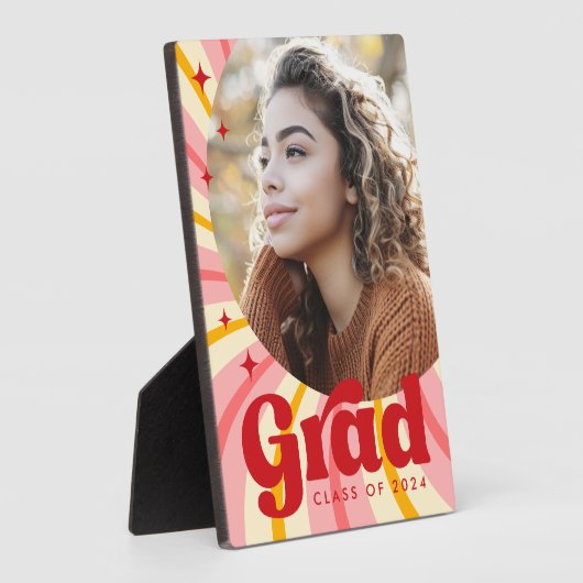 Retro rosa Sonnenaufgang Abschluss Jahr Foto Absch Fotoplatte (Seite)