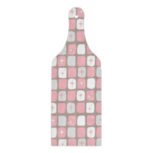 Retro-Rosa-Sternen-Glas-Schneidbrett-Paddel Schneidebrett