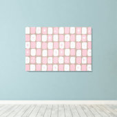 Retro-Rosa-Sternenexplosion auf Leinwand (Insitu (Holzboden))