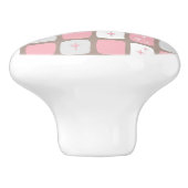 Retro rosa Sternexplosion-Keramik-Griff Keramikknauf (Seitenansicht)