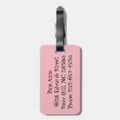 Retro Rosa Sternexplosionen Gepäckanhänger (Rückseite vertikal)