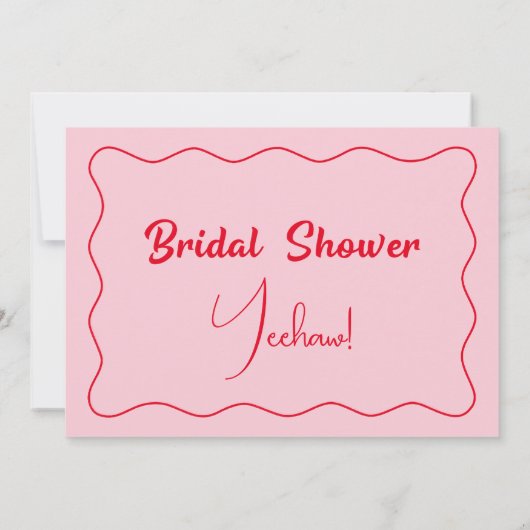 Retro Rosa Stiefel Brunch Bubbly Brautparty Einladung (Rückseite)