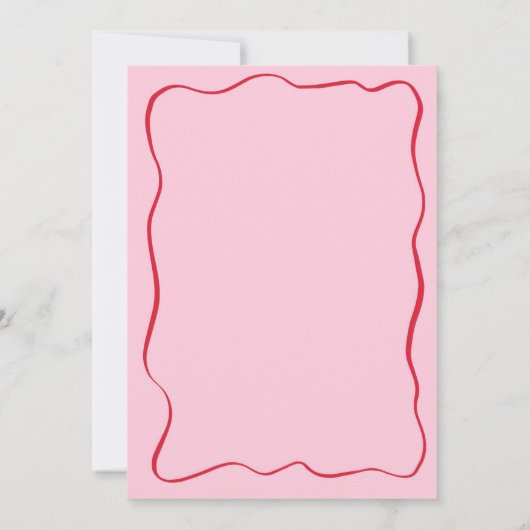 Retro Rosa Stiefel und Bubbly Brautparty Einladung (Rückseite)