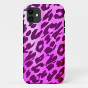 Retro rosa Tierfelldruck Fell von Leopard iPhone 11 Hülle