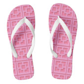 Retro Rosa Trellis Erwachsene Flip Flops, breite S Badesandalen (Fußbett)