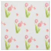 Retro rosa Tulpe-Blume des einzigartigen Gewebes Stoff (Muster)