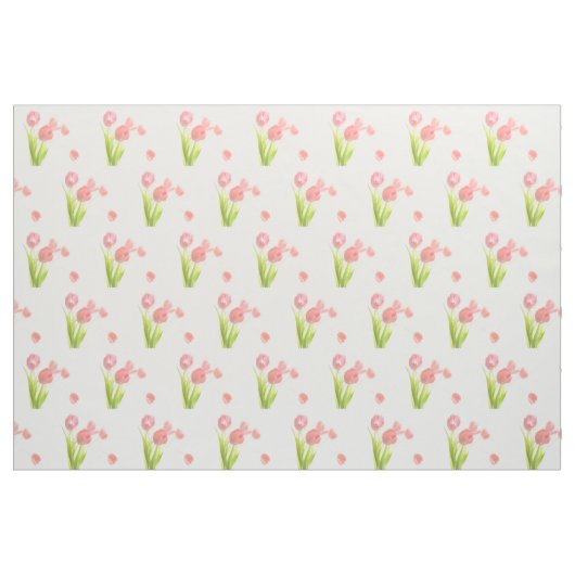Retro rosa Tulpe-Blume des einzigartigen Gewebes Stoff (Fat Quarter (45,7 x 55,9 cm))