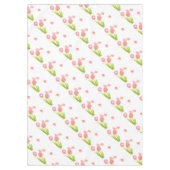 Retro rosa Tulpe-Blume des Tischdeckefrühlinges Tischdecke (Vorderseite)