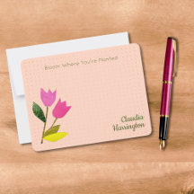 Retro-Rosa-Tulpen Pastell-Pfirsich Handillustratio