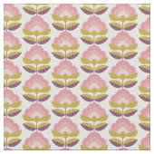 Retro rosa u. lila Blumenmuster Stoff (Nahaufnahme)