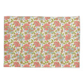 Retro Rosa und Aqua Floral Personalisiert Kissenbezug (Rückseite)