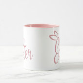 Retro rosa und blauer Pastellton glückliche Oster Tasse (Zentrum)