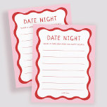 Retro Rosa und Brautparty Rote Datums Nachttischla<br><div class="desc">Retro Rosa und Brautparty Rote Datums Nachtkarten</div>