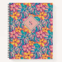 Retro Rosa und Gelb Florals