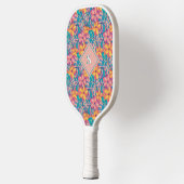 Retro Rosa und Gelb Florals Pickleball Schläger (Links)
