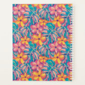 Retro Rosa und Gelb Florals Planer (Rückseite)