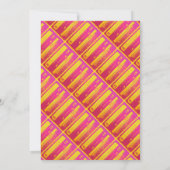 Retro-Rosa und gelbes Kassettenband Einladung (Rückseite)