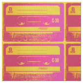 Retro-Rosa und gelbes Kassettenband Stoff (Nahaufnahme)