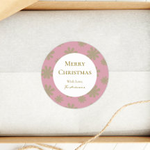 Retro Rosa und Gold Floral Frohe Weihnachten Party