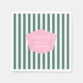 Retro-Rosa und grünes Beverly Hills Brautparty Serviette (Vorderseite)