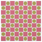 Retro-Rosa-und Olivenkreislauf-Karo Stoff (Muster)