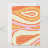 Retro Rosa und Orange Floral Bunco Ladys Night Einladung (Rückseite)