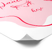 Retro Rosa und Rot absetzen Bachelorett Ihre Hosen Poster (Ecke)