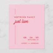 Retro Rosa und Rot Nichts Extravagant nur Liebe Flyer (Vorne)