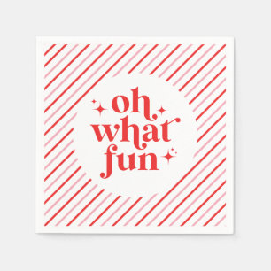 Retro Rosa und Rot Oh, was Spaß Serviette