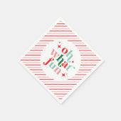 Retro Rosa und Rot Oh, was Spaß Serviette (Ecke)