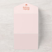 Retro-Rosa- und Rot-Wavy-Handschrift All In One Einladung (Außenbereich)