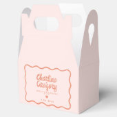 Retro-Rosa- und Rot-Wavy-Handschrift Geschenkschachtel (Geöffnet)