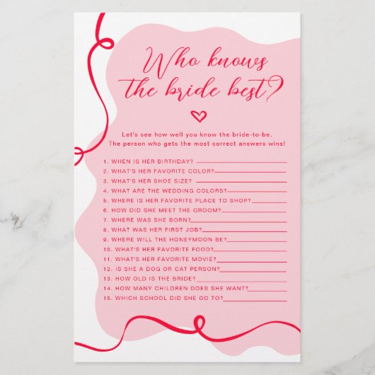 Retro rosa und rot Wer kennt das beste Spiel der B (Vorderseite)