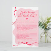 Retro rosa und rot Wer kennt das beste Spiel der B (Stehend Vorderseite)