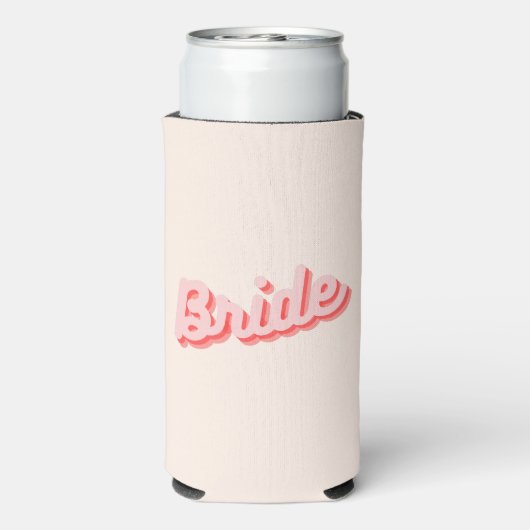 Retro Rosa und Rote Braut kann kühler Selters Dosenkühler (Seltzer Rückseite)